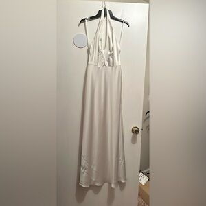 White Satin Gown